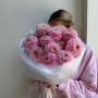 Букет из 15 розовых георгин